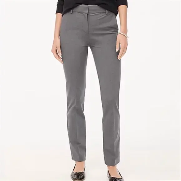 J.Crew Factory Slim Fit Full Length Trouser Pant Office CB286 Heathered Grey 10 - Picture 2 of 14